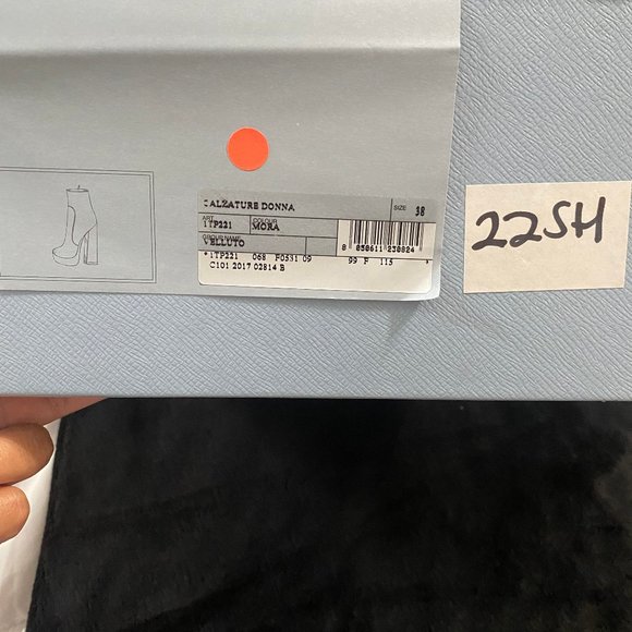 Prada Velvet Ankle Boots size 38 - Picture 9 of 10